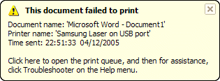 Failed Print